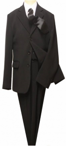 BOYS 5PC. SUIT (BLACK) 2121304-5